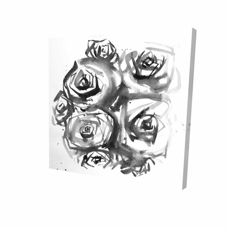 FONDO 32 x 32 in. Set of Abstract Roses-Print on Canvas FO2791258